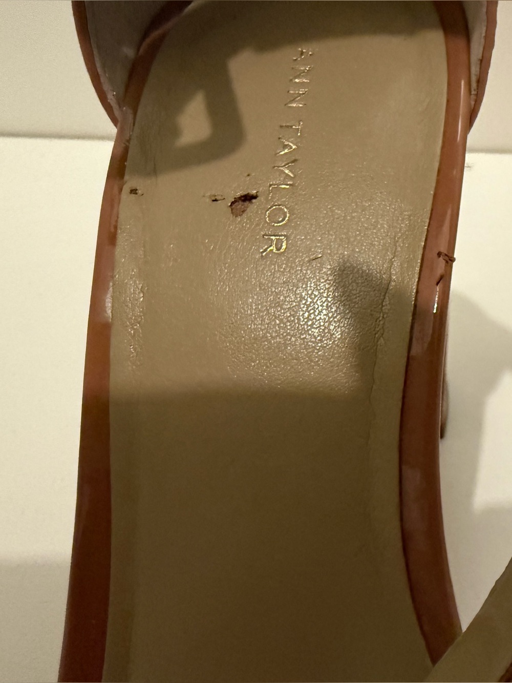 Ann Taylor Patent Leather Block Heel Sandals in Dusty Rose - Picture 11 of 11